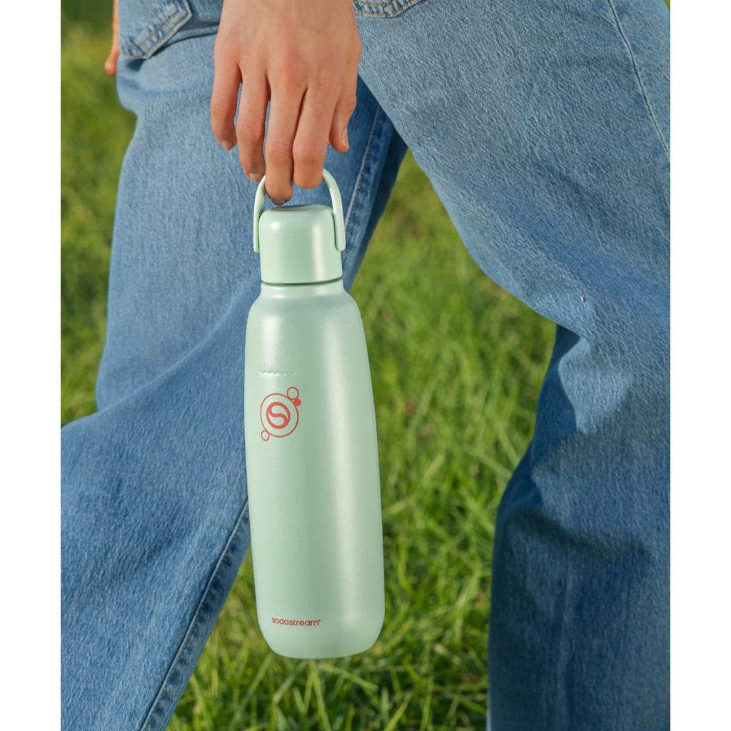 Sodastream Fizz & Go Insulated Stainless Steel Carbonating Bottle, 30.4 oz, Mint