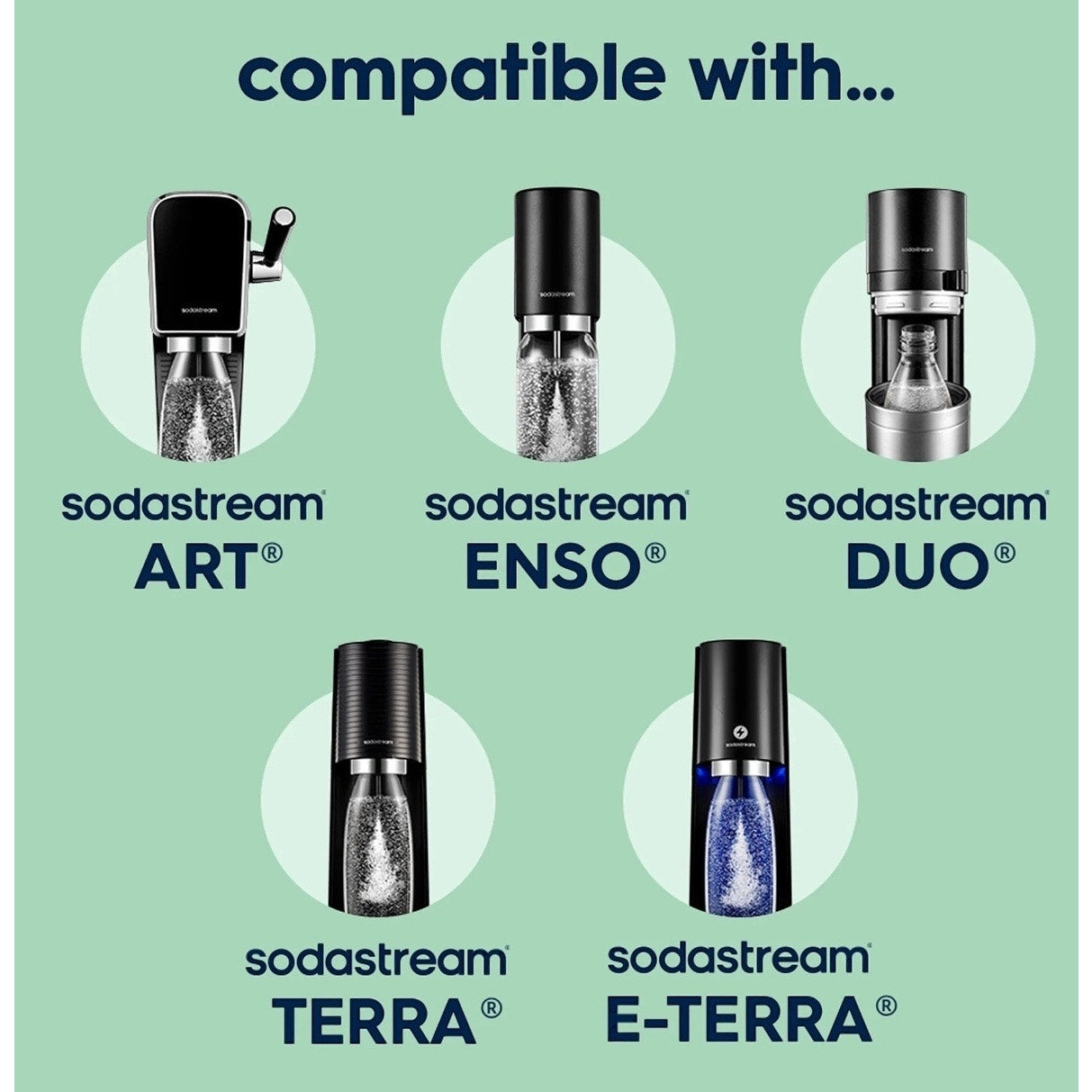 Sodastream Fizz & Go Insulated Stainless Steel Carbonating Bottle, 30.4 oz, Mint