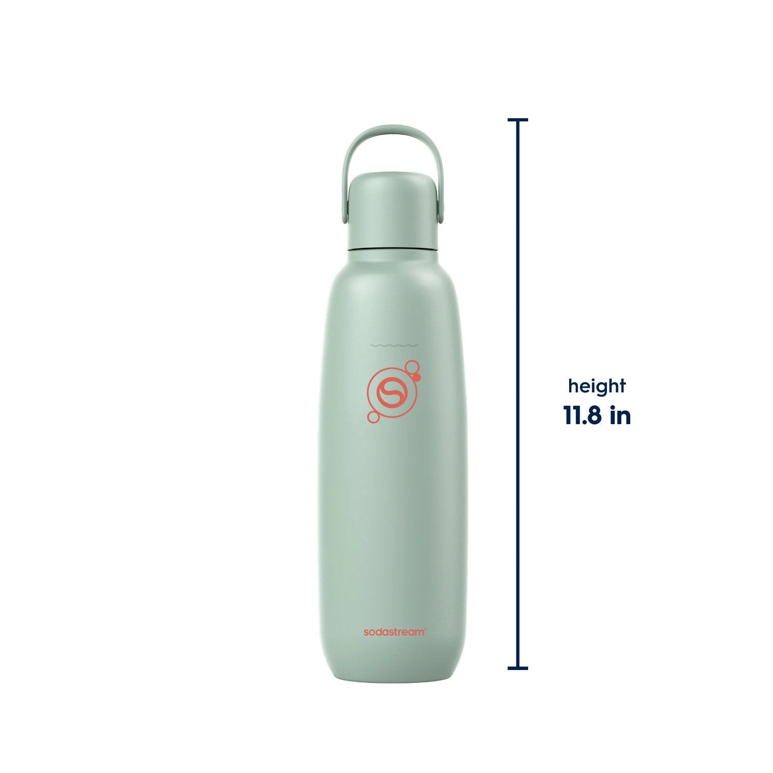Sodastream Fizz & Go Insulated Stainless Steel Carbonating Bottle, 30.4 oz, Mint